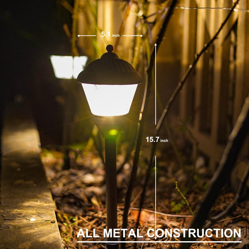 GOODSMANN Pathway Light 1.5W LED Outdoor Low Voltage Landscape Lighting 100 Lumen Hardwired Path Lights 3000K Warm White Metal Walkway Light with Cable Connectors - Image 5